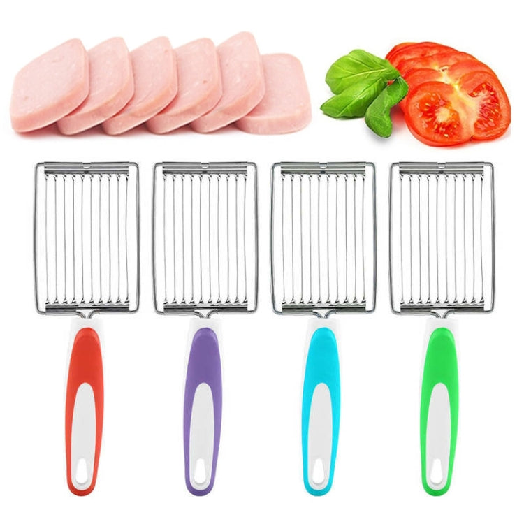 Tomato Luncheon Meat Slicer Non-slip Stainless Steel Fruit Cutter(Purple) - Cutter & Peeler by PMC TechLife | Online Shopping South Africa | PMC TechLife