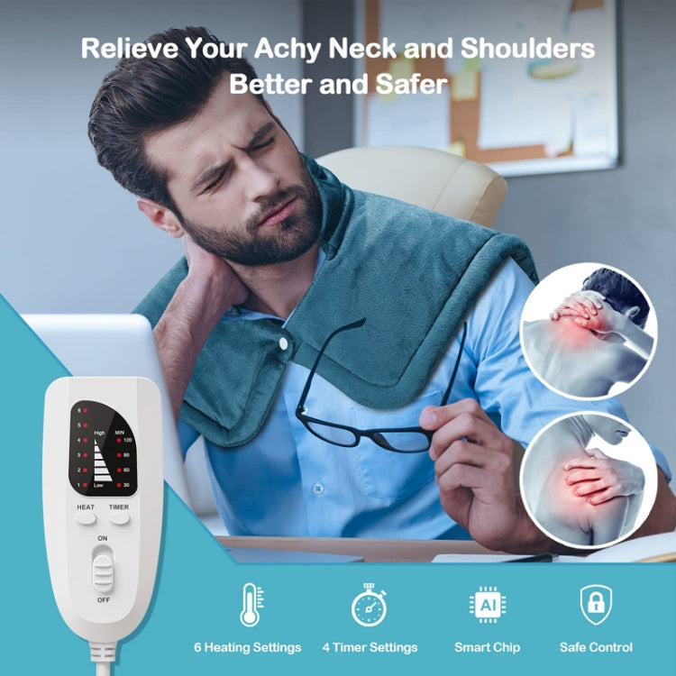 Electric Heated Thermal Shawl On The Back And The Neck US Plug(Creamy-white) - free shipping - PMC TechLife - Order now!