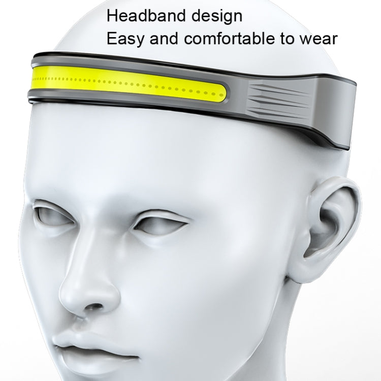 COB Floodlight Headlights Glare Night Fishing Headlamp, Style: With White/Red Tail Light (Gray) - Headlamp by PMC Jewellery | Online Shopping South Africa | PMC Jewellery | Buy Now Pay Later Mobicred