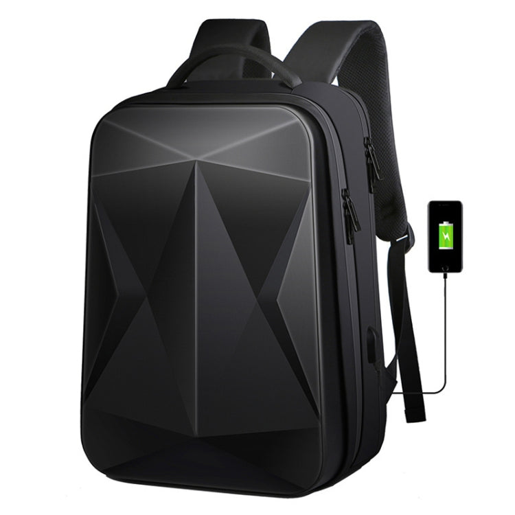 160 Large Capacity ABS Waterproof Laptop Backpack with USB Charging Port(Black) - Backpack by PMC Jewellery | Online Shopping South Africa | PMC Jewellery