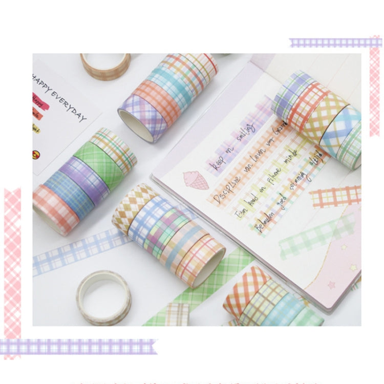 30 Rolls 3cm x 2m Small Fresh Lattice Salt Series Hand Account Tape Set - Tape & Solid glue by PMC TechLife | Online Shopping South Africa | PMC TechLife
