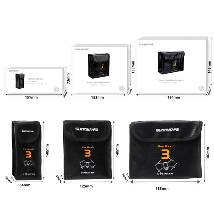 For Mavic 3 Sunnylife M3-DC105 2 In 1 Batteries Safe Storage Explosion-proof Bags - free shipping - PMC TechLife - Order now!