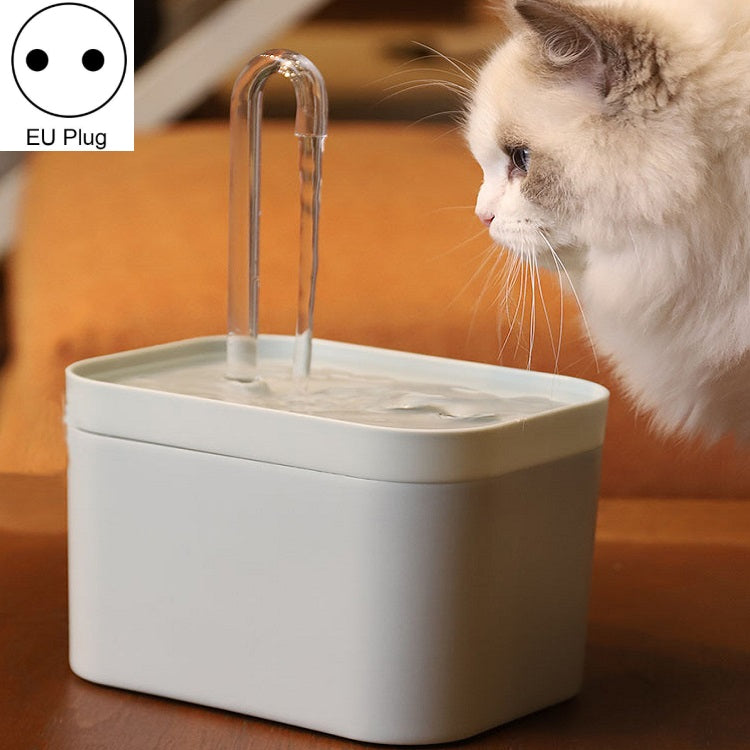 Cat Automatic Circulation Flow Drinking Fountain EU Plug (230V)(Transparent) - Drinking Fountain by PMC Jewellery | Online Shopping South Africa | PMC Jewellery