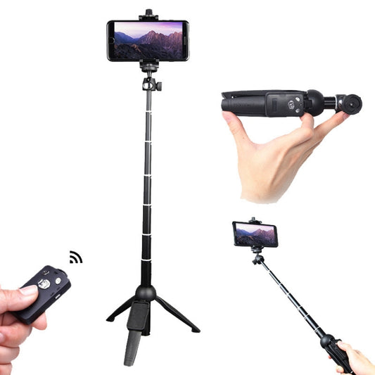 YUNTENG 9928 Mobile Phone Selfie Rod Tripod With Bluetooth Remote Control(20-100cm Black) - Selfie Sticks by YUNTENG | Online Shopping South Africa | PMC Jewellery | Buy Now Pay Later Mobicred