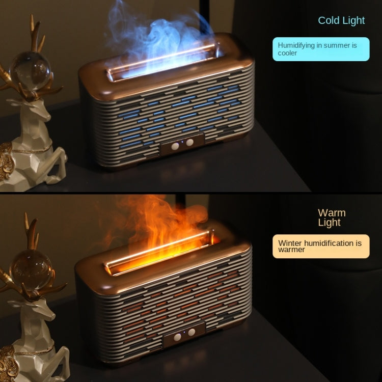 350ml Simulated Flame Aromatherapy Humidifier With Timing Function(Silver) - free shipping - PMC TechLife - Order now!