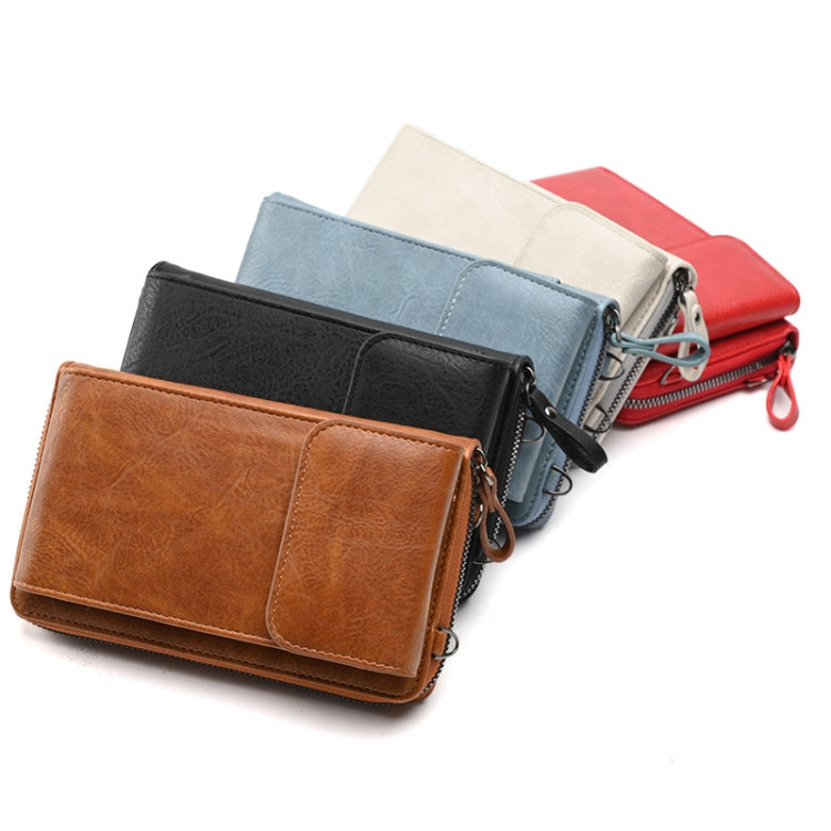 Lady Purse Shoulder Crossbody Bag Multi-functional Mobile Phone Bag(Brown) - Single-shoulder Bags by PMC TechLife | Online Shopping South Africa | PMC TechLife