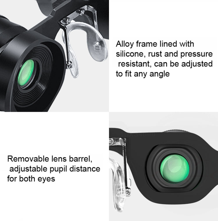 D-1548 10x HD Adjustable Focus Fishing Binoculars,Spec: With Grey+Yellow Polarised Lens - Binoculars by PMC TechLife | Online Shopping South Africa | PMC TechLife | Buy Now Pay Later Mobicred