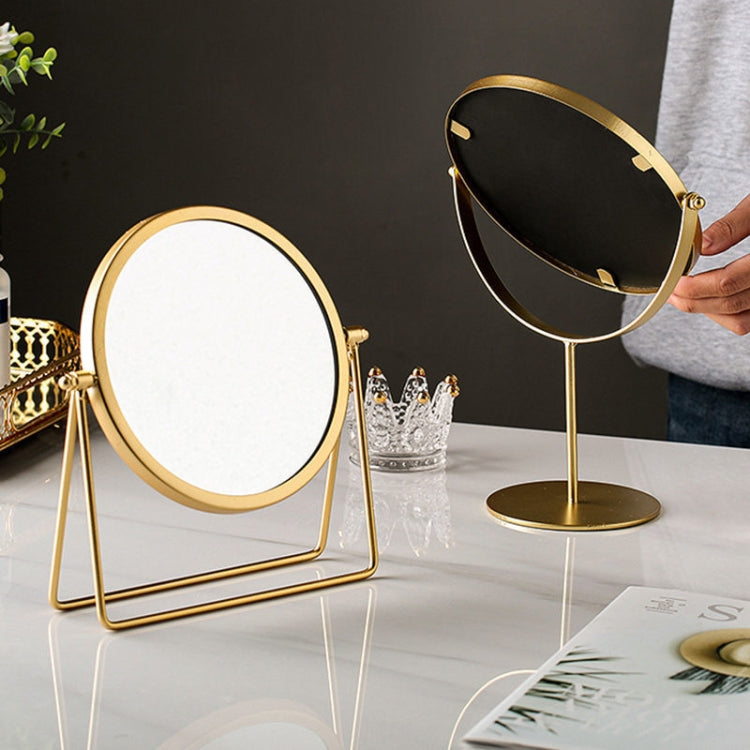 Desktop Makeup Mirror Simple Portable Mirror Rotating Dressing Mirror,Style: Gold High Model - free shipping - PMC TechLife - Order now!