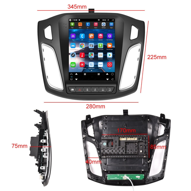 For Ford Focus 9.7 inch Android WiFi Car Integrated Machine, Style: Standard+12 Light Camera(2+32G) - Car MP3 & MP4 & MP5 by PMC TechLife | Online Shopping South Africa | PMC TechLife