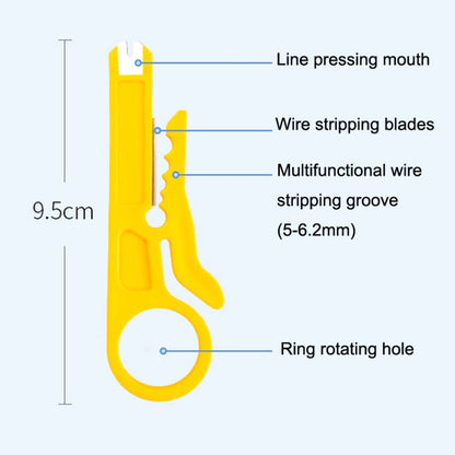 Rj45 8P Through-hole Crystal Head Connector Jacket Network Tool Stripping Wire Cable Pliers Set(Blue) - Lan Cable and Tools by PMC Jewellery | Online Shopping South Africa | PMC Jewellery