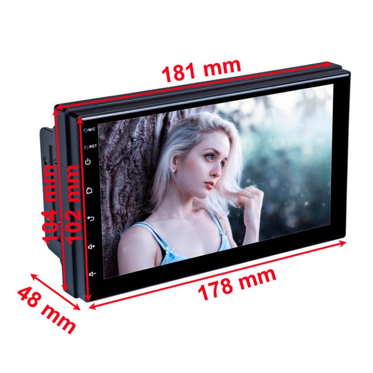 C7001 7 inch Touch Screen Built-In CarPlay Car MP5 Player, Style: Standard+4 Light Camera - Car MP3 & MP4 & MP5 by PMC TechLife | Online Shopping South Africa | PMC TechLife | Buy Now Pay Later Mobicred