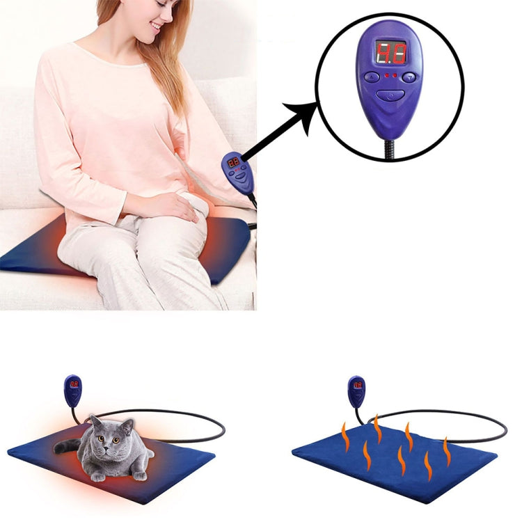 50x50cm Coffee 12V Low Voltage Multifunctional Warm Pet Heating Pad Pet Electric Blanket(EU Plug) - Pads by PMC TechLife | Online Shopping South Africa | PMC TechLife | Buy Now Pay Later Mobicred