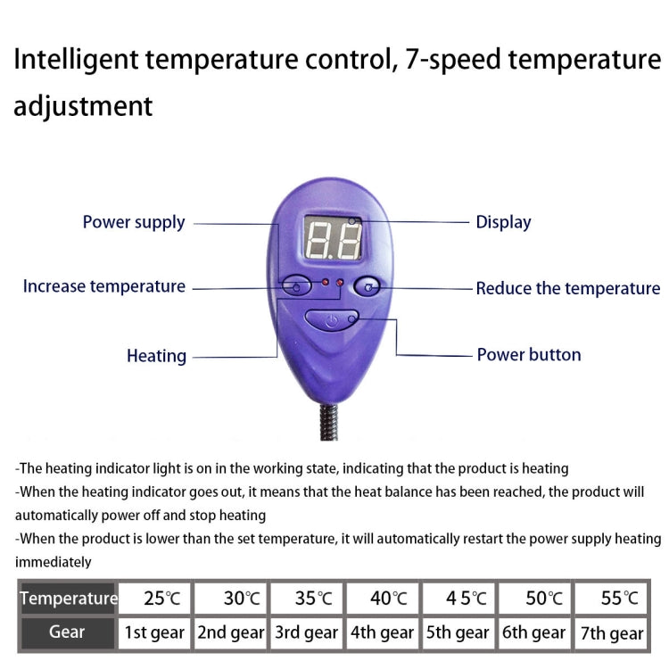 65x40cm Blue 12V Low Voltage Multifunctional Warm Pet Heating Pad Pet Electric Blanket(EU Plug) - Pads by PMC TechLife | Online Shopping South Africa | PMC TechLife | Buy Now Pay Later Mobicred