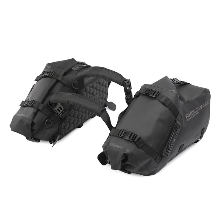 Rhinowalk MT1428 Large-capacity Waterproof and Wear-resistant Motorcycle Double-side Bag(Black) - Bags & Luggages by PMC TechLife | Online Shopping South Africa | PMC TechLife | Buy Now Pay Later Mobicred