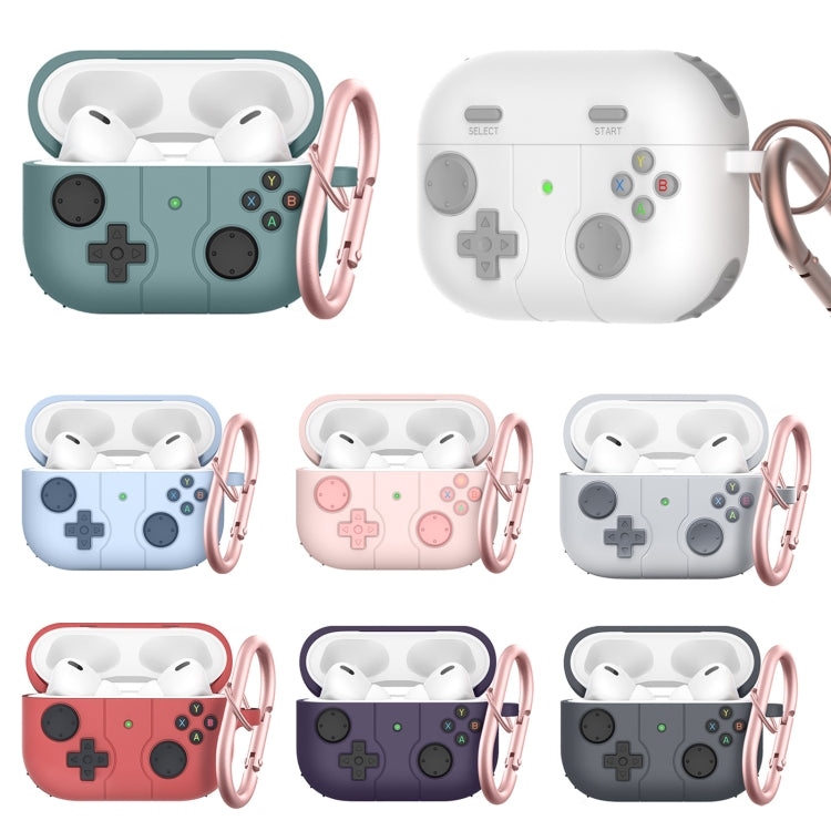 For Airpods Pro 2 Soft Shell Drop-proof Silicone Headphone Cover With Hook (Green) - For AirPods Pro 2 by PMC Jewellery | Online Shopping South Africa | PMC Jewellery | Buy Now Pay Later Mobicred