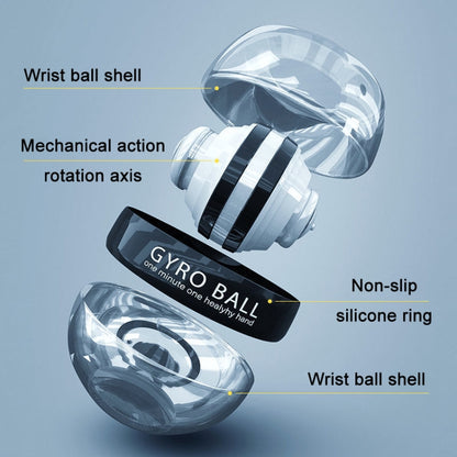 Magnetic Wrist Ball Gyro Training Decompression Fitness Device, Color: Metal With Light - Biceps Device by PMC Jewellery | Online Shopping South Africa | PMC Jewellery