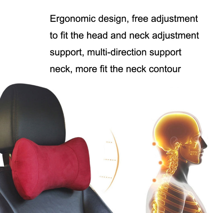 Car Memory Cotton Headrest Protective Cervical Spine Seat Sleeping Pillow(Red) - Seat Accessories by PMC TechLife | Online Shopping South Africa | PMC TechLife | Buy Now Pay Later Mobicred