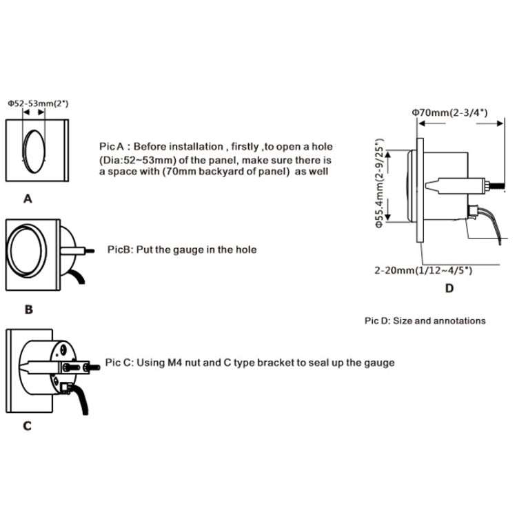 PMM2 DN52mm 12/24V 0-190Ohm Marine Balance Table Lift Table(BN) - Marine Accessories & Parts by PMC TechLife | Online Shopping South Africa | PMC TechLife | Buy Now Pay Later Mobicred