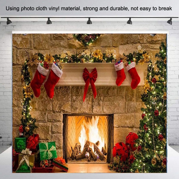Christmas Layout Fireplace Photography Background Cloth(Yellow) -  by PMC TechLife | Online Shopping South Africa | PMC TechLife | Buy Now Pay Later Mobicred