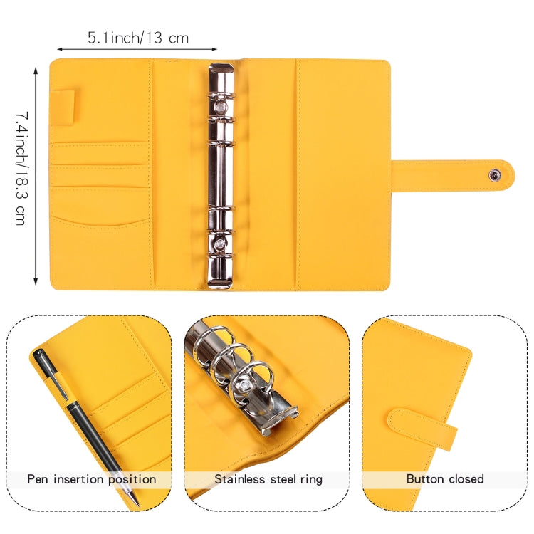 A6 Macaron Notebook PU Loose-leaf Cash Budget Handbook(Black) - Notebooks by PMc TechLife | Online Shopping South Africa | PMc TechLife | Buy Now Pay Later Mobicred