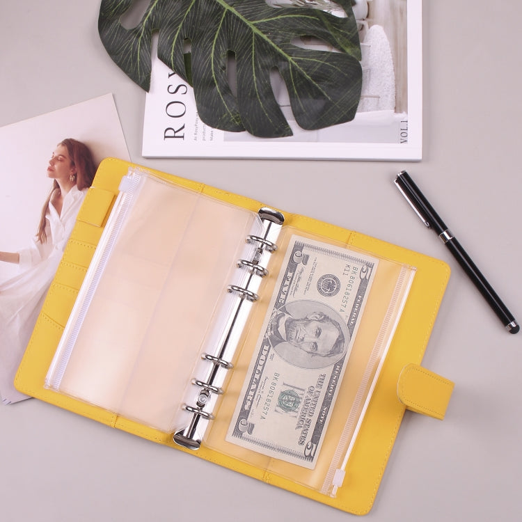 A6 Macaron Notebook PU Loose-leaf Cash Budget Handbook(Pink) - free shipping - PMc TechLife - Order now!
