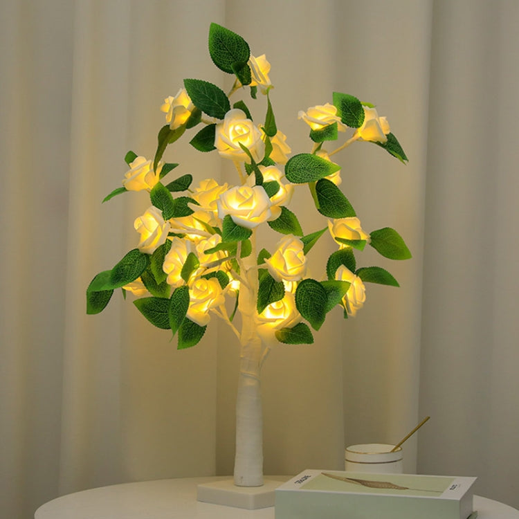 SJ-SD054 LED Valentine Day Rose Indoor Party Decoration Lights(White Bottom Milk White) - Holiday Lights by PMc TechLife | Online Shopping South Africa | PMc TechLife | Buy Now Pay Later Mobicred