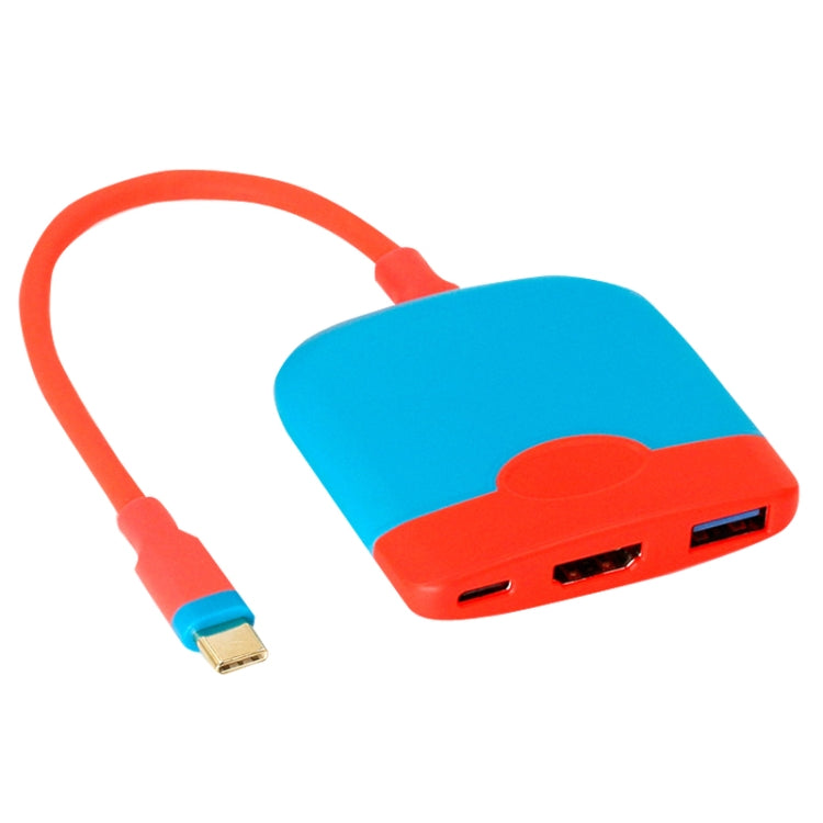 H0231 For Mobile / Nintendo Switch Expansion Dock Portable Base(Red Blue) - Others by PMC TechLife | Online Shopping South Africa | PMC TechLife