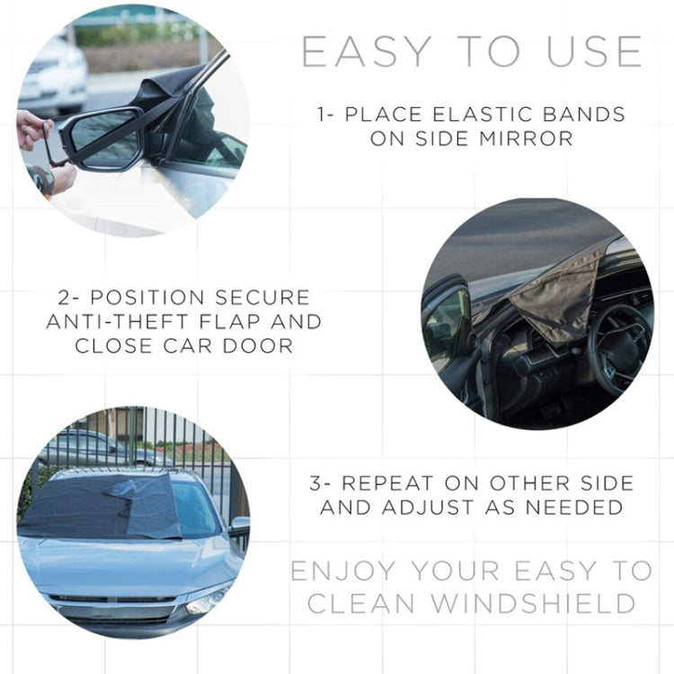 600D Oxford Cloth Car Snow Block Waterproof Windshield Coverings With Magnetic L - Window Foils & Solar Protection by PMC TechLife | Online Shopping South Africa | PMC TechLife | Buy Now Pay Later Mobicred