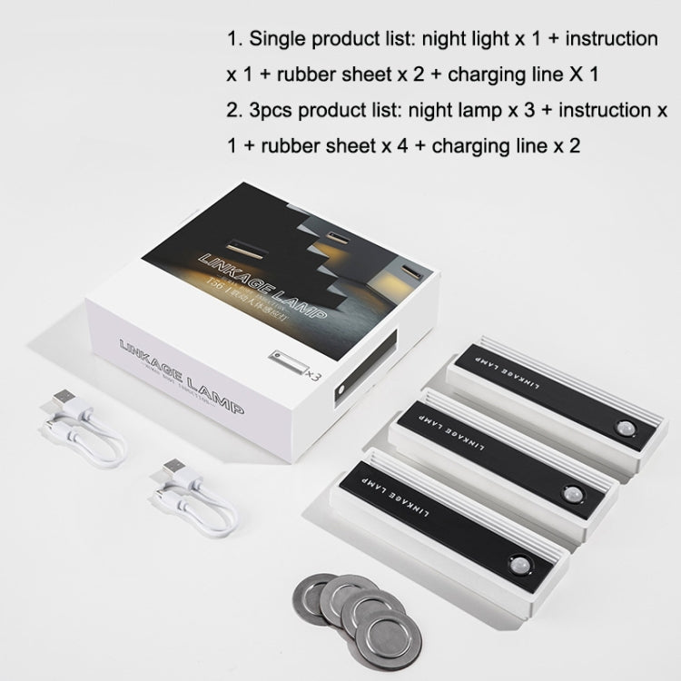 3PCS TW-L56 Linkage Human Body Induction Night Light USB Magnetic Corridor Lamp - free shipping - PMC TechLife - Order now!