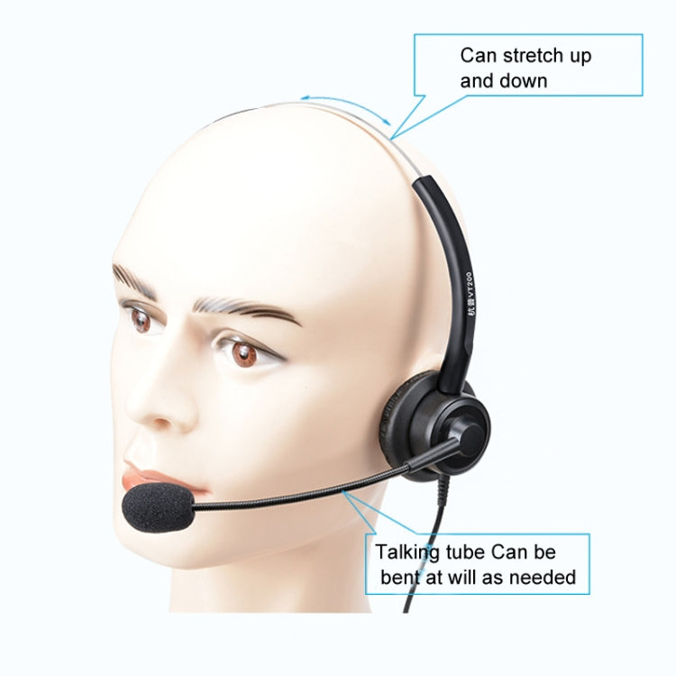VT200 Single Ear Telephone Headset Operator Headset With Mic,Spec: Type-C With Answer Key - Microphones & Headsets by PMC TechLife | Online Shopping South Africa | PMC TechLife | Buy Now Pay Later Mobicred