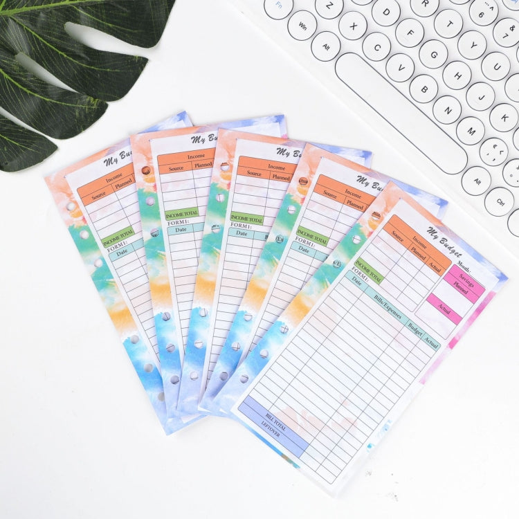A6 6 Hole Budget Book Loose-leaf Replacement Core Handbook Insert,Spec: Monthly Plan 56 Sheets - Notebooks by PMC TechLife | Online Shopping South Africa | PMC TechLife