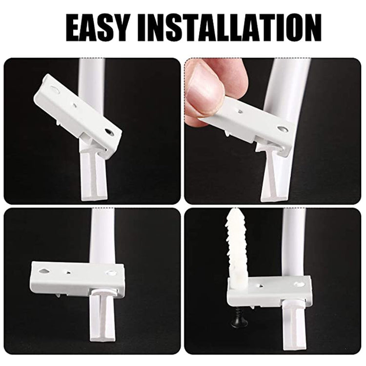 5M Curtain Track Curved Rail Hook Pulley Mounting Code Screw Expansion Plug(White) - Curtain Decorative Accessories by PMC TechLife | Online Shopping South Africa | PMC TechLife | Buy Now Pay Later Mobicred