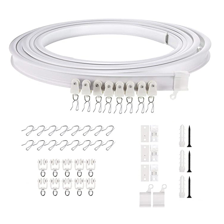 Model Steel Track Set Flexible Silent Slide Track Track with Hooks, Size: 2m - free shipping - PMC TechLife - Order now!
