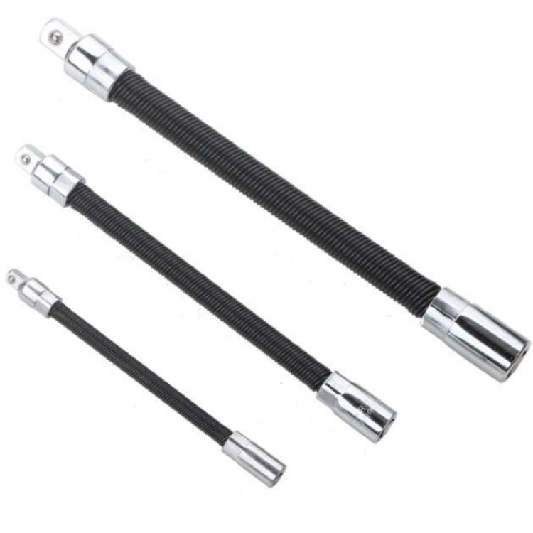 3 PCS/Set 1/4-3/8-1/2 Sleeve Extension Bendable Universal Joint Rod, Color: Black - Hand Tool Sets by PMC TechLife | Online Shopping South Africa | PMC TechLife | Buy Now Pay Later Mobicred