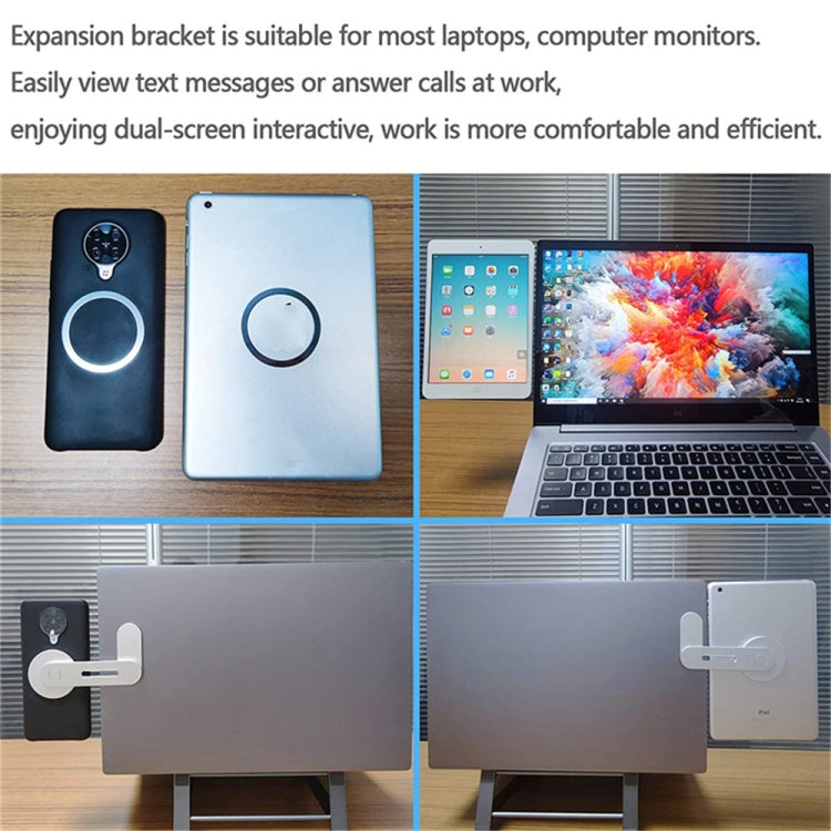 Laptop Phone Expansion Bracket Aluminum Magnetic Phone Stand(Blue) - Laptop Stand by PMC Jewellery | Online Shopping South Africa | PMC Jewellery | Buy Now Pay Later Mobicred