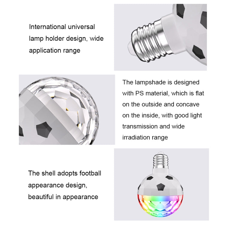 ZQMQD-001 6 LEDs Colorful Rotating Light Magic Ball Atmosphere Light, Spec: White+Universal Holder - LED Magic Ball by PMC TechLife | Online Shopping South Africa | PMC TechLife