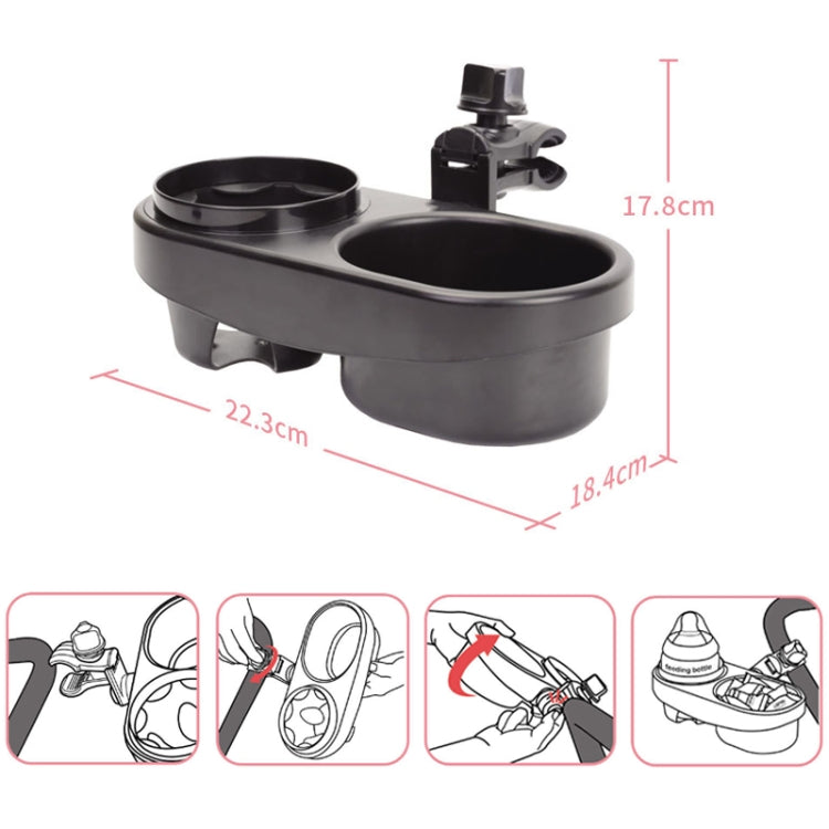 Stroller Double Cup Holder Pushchair Bottle Snack Box Shelf(J4100) - free shipping - PMC TechLife - Order now!
