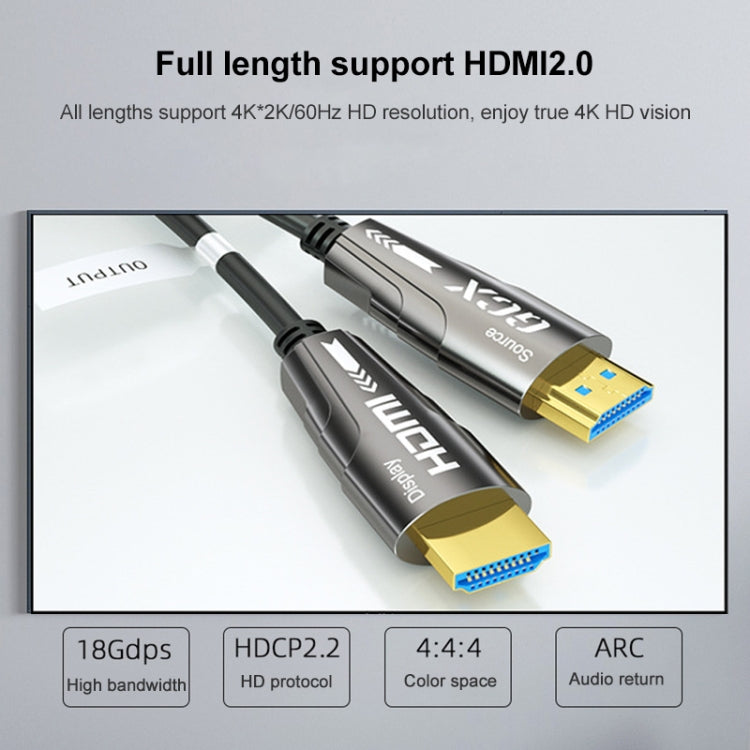 HDMI 2.0 Male To HDMI 2.0 Male 4K HD Active Optical Cable, Cable Length: 45m - Audio Optical Cables by PMC Jewellery | Online Shopping South Africa | PMC Jewellery | Buy Now Pay Later Mobicred