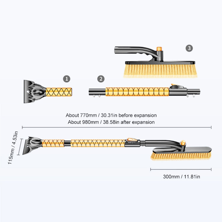 ST-3908 SUITU Removable Snowproof Shovel Sweeping Snow Brush - Ice Scraper by SUITU | Online Shopping South Africa | PMC Jewellery | Buy Now Pay Later Mobicred