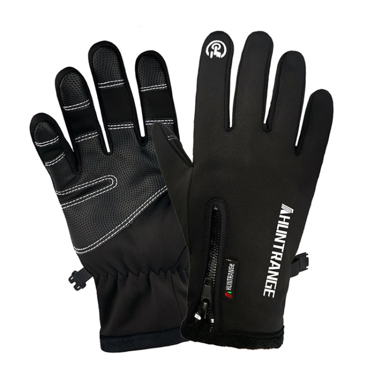 HUNTRANGE A022 Outdoor Waterproof Touch Screen Riding Keep Warm Gloves, Size: XXL(Black) - Cycling Gloves by HUNTRANGE | Online Shopping South Africa | PMC TechLife | Buy Now Pay Later Mobicred