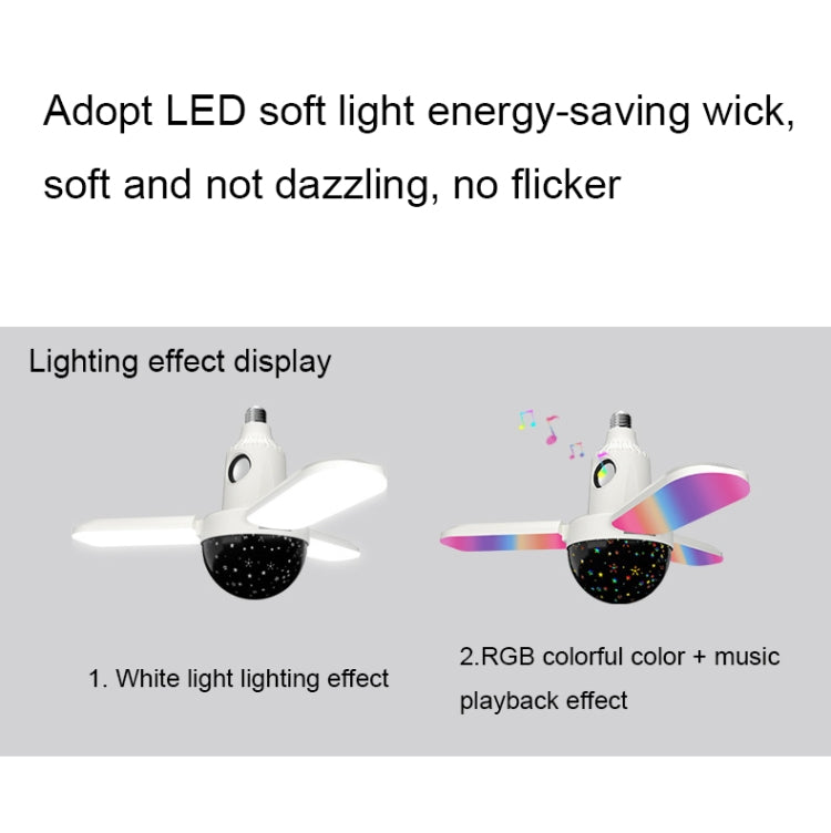 ZSCPH-001 40W Multifunctional Bluetooth RGB Colorful Three-Leaf Music Atmosphere Light, Size: L (Magic Ball) - Smart Light Bulbs by PMC TechLife | Online Shopping South Africa | PMC TechLife | Buy Now Pay Later Mobicred