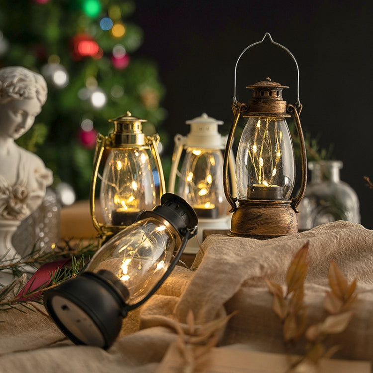 Retro Lantern Table Decoration Christmas Scene Decoration Simulation Oil Lamp(Bronze) - Decoration Lamps by PMC TechLife | Online Shopping South Africa | PMC TechLife