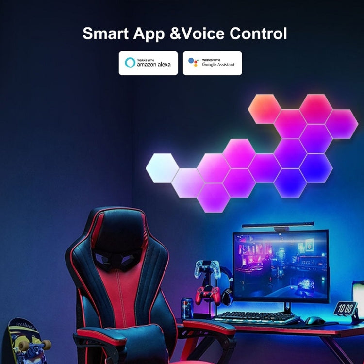 12pcs / Set Gaming Ambient Light Smart Chiclet Backdrop Quantum Wall Light, Versions: Bluetooth - Novelty Lighting by PMC TechLife | Online Shopping South Africa | PMC TechLife | Buy Now Pay Later Mobicred