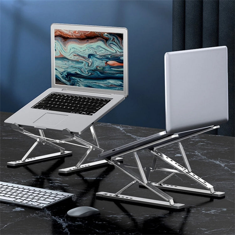 N8 Double-layer Foldable Lifting Aluminum Alloy Laptop Heat Dissipation Stand, Color: Silver - Laptop Stand by PMC Jewellery | Online Shopping South Africa | PMC Jewellery | Buy Now Pay Later Mobicred