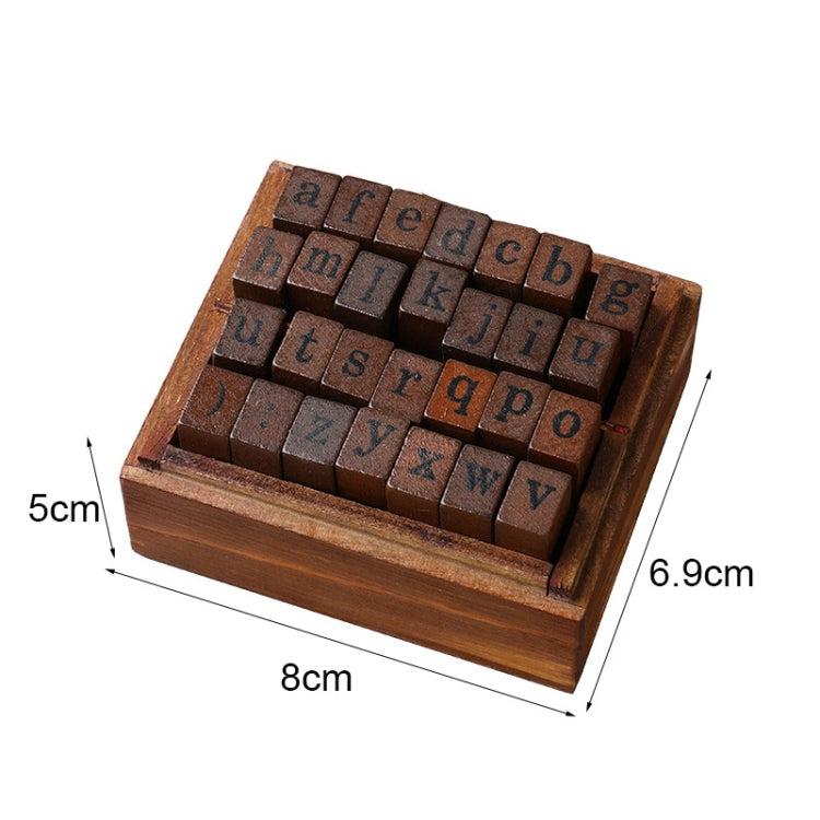 E13 28PCS/Set Vintage Wooden Alphabet and Number Diary Handbook DIY Stamps(Regular Lowercase) - free shipping - PMC TechLife - Order now!