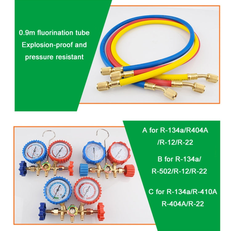 Car Air Conditioning Refrigeration Fluoridation Double Meter Valve(A) - free shipping - PMC TechLife - Order now!