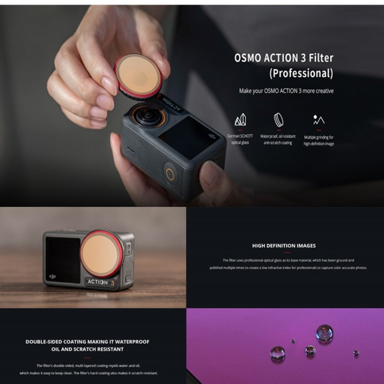 PGYTECH  For DJI OSMO Action 3 Filter Camera Lens Pro Version,Spec: CPL - Lens Filter by PGYTECH | Online Shopping South Africa | PMC TechLife | Buy Now Pay Later Mobicred