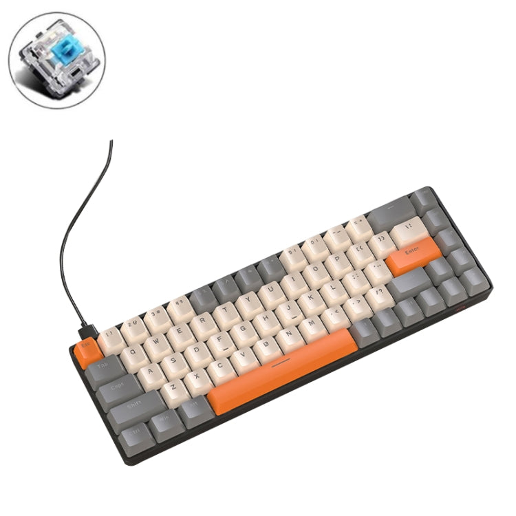 ZIYOU LANG T8 68 Keys RGB Gaming Mechanical Keyboard, Cable Length: 1.5m, Style: Micro Light Version Green Shaft - free shipping - PMC Jewellery - Order now!