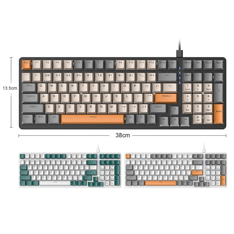 ZIYOU LANG  K3 100 Keys Game Glowing Wired Mechanical Keyboard, Cable Length: 1.5m, Style: Bee Version Red Axis - free shipping - PMC Jewellery - Order now!
