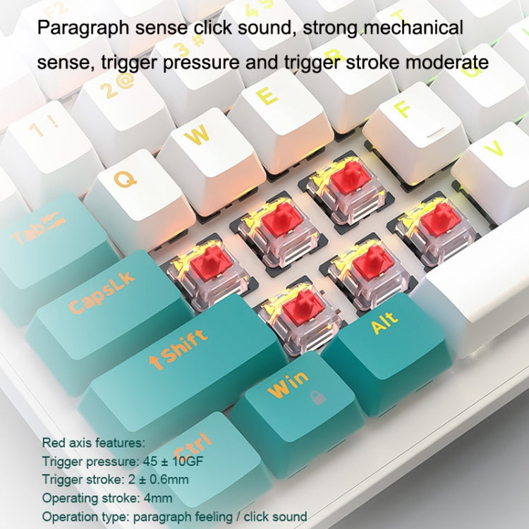 ZIYOU LANG  K3 100 Keys Game Glowing Wired Mechanical Keyboard, Cable Length: 1.5m, Style: Bee Version Red Axis - free shipping - PMC Jewellery - Order now!